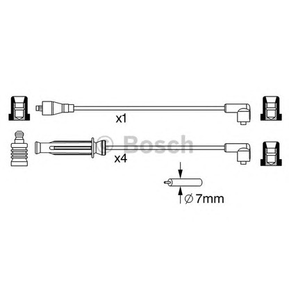 Foto Zündleitung BOSCH 0986357236