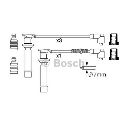 Photo Ignition Cable Kit BOSCH 0986357239