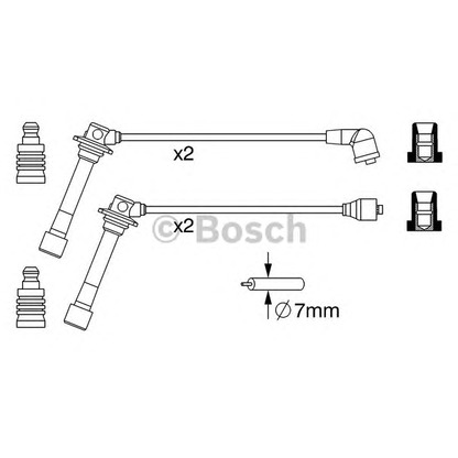 Photo Ignition Cable Kit BOSCH 0986357241