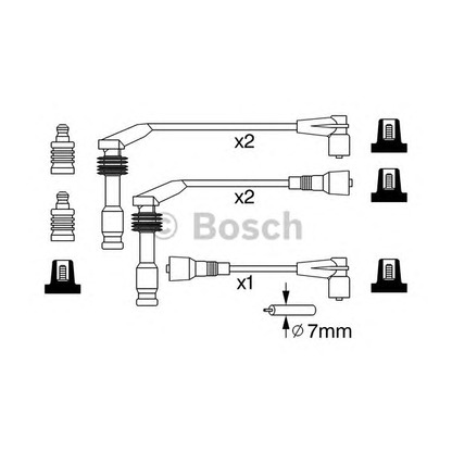 Фото Комплект проводов зажигания BOSCH 0986357242