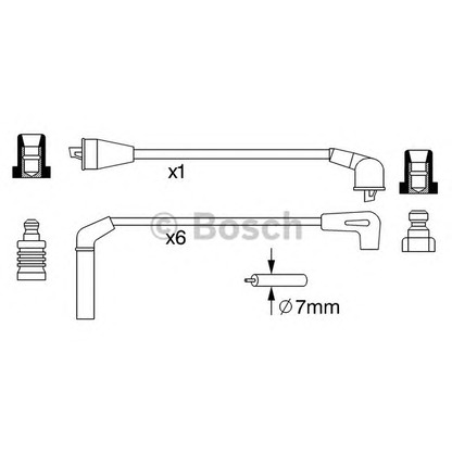 Foto Zündleitungssatz BOSCH 0986357248