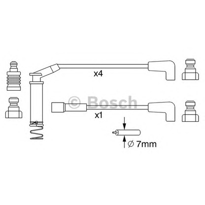 Zdjęcie Zestaw przewodów zapłonowych BOSCH 0986357249