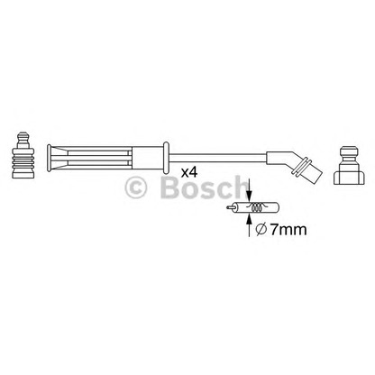 Фото Комплект проводов зажигания BOSCH 0986357252