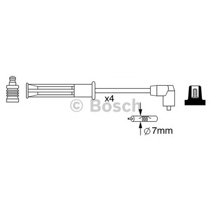 Foto Zündleitungssatz BOSCH 0986357253