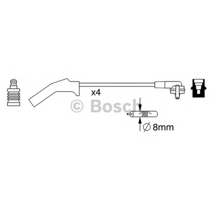 Zdjęcie Zestaw przewodów zapłonowych BOSCH 0986357257