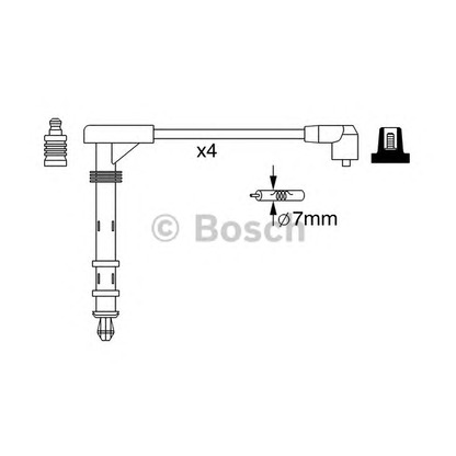 Фото Комплект проводов зажигания BOSCH 0986357261