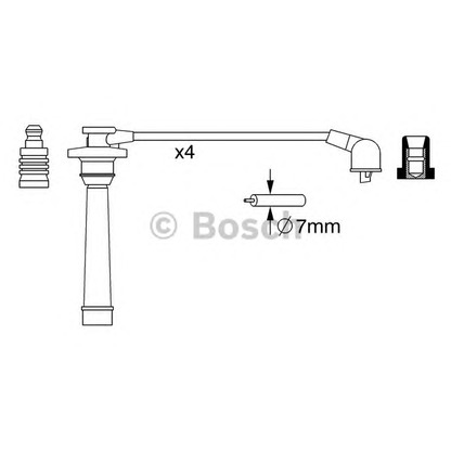 Foto Zündleitungssatz BOSCH 0986357272