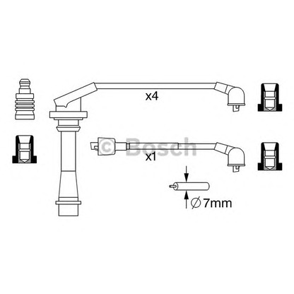 Foto Zündleitungssatz BOSCH 0986357275