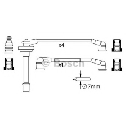 Photo Ignition Cable Kit BOSCH 0986357282