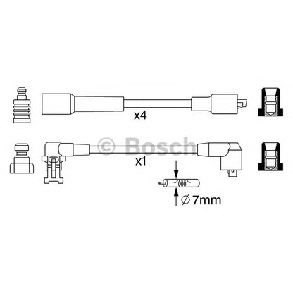 Photo Ignition Cable Kit BOSCH 0986357283