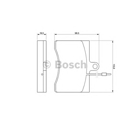 Photo Kit de plaquettes de frein, frein à disque BOSCH 0986424069