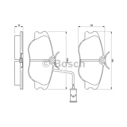 Фото Комплект тормозных колодок, дисковый тормоз BOSCH 0986424167