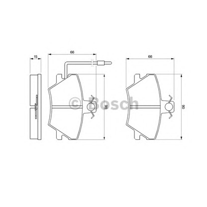 Photo Brake Pad Set, disc brake BOSCH 0986424372