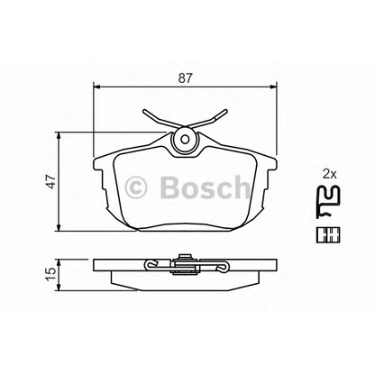 Photo Kit de plaquettes de frein, frein à disque BOSCH 0986424427