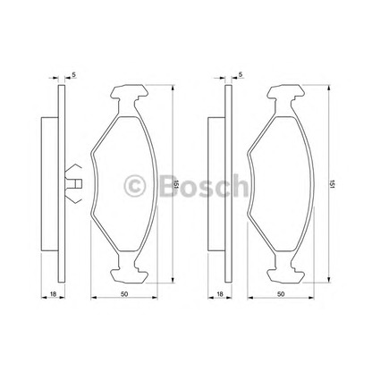 Фото Комплект тормозных колодок, дисковый тормоз BOSCH 0986424458