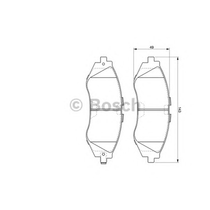 Photo Brake Pad Set, disc brake BOSCH 0986424474