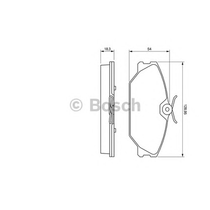 Фото Комплект тормозных колодок, дисковый тормоз BOSCH 0986424533