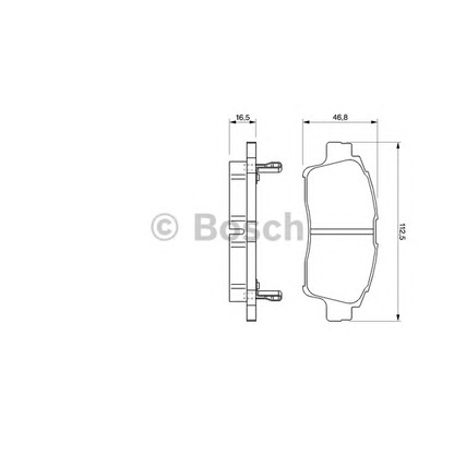 Фото Комплект тормозных колодок, дисковый тормоз BOSCH 0986424535