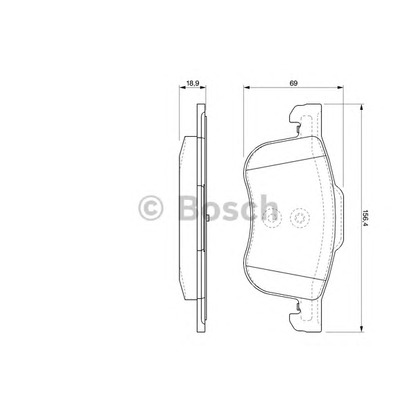 Photo Brake Pad Set, disc brake BOSCH 0986424540