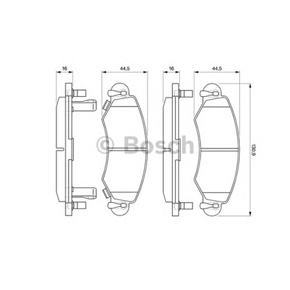 Photo Brake Pad Set, disc brake BOSCH 0986424549