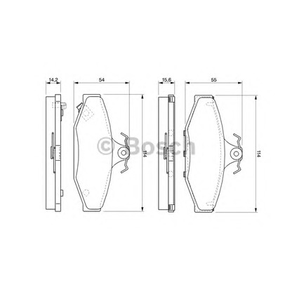 Фото Комплект тормозных колодок, дисковый тормоз BOSCH 0986424561