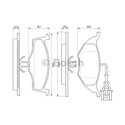 Photo Brake Pad Set, disc brake BOSCH 0986424632