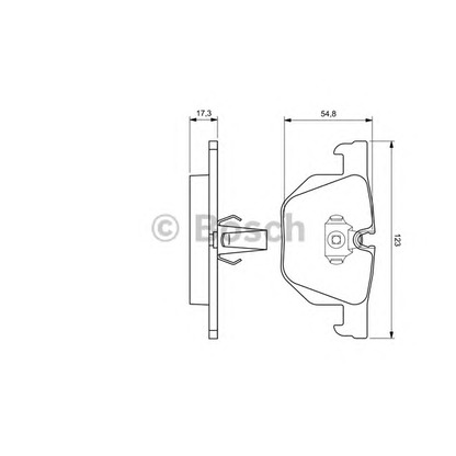 Photo Brake Pad Set, disc brake BOSCH 0986424653