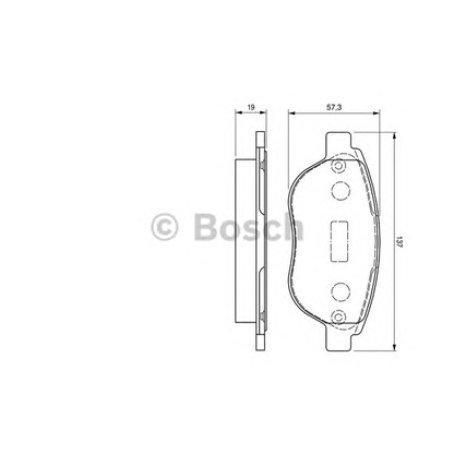 Photo Brake Pad Set, disc brake BOSCH 0986424659