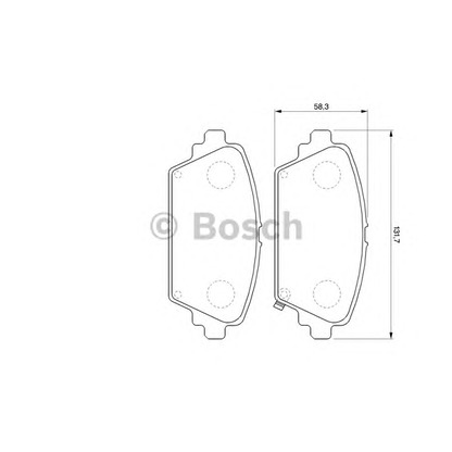 Photo Kit de plaquettes de frein, frein à disque BOSCH 0986424663