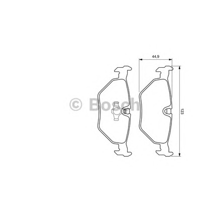 Фото Комплект тормозных колодок, дисковый тормоз BOSCH 0986424667