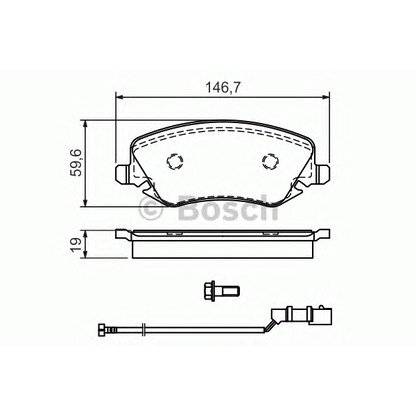 Photo Brake Pad Set, disc brake BOSCH 0986424679