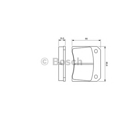 Photo Kit de plaquettes de frein, frein à disque BOSCH 0986424685