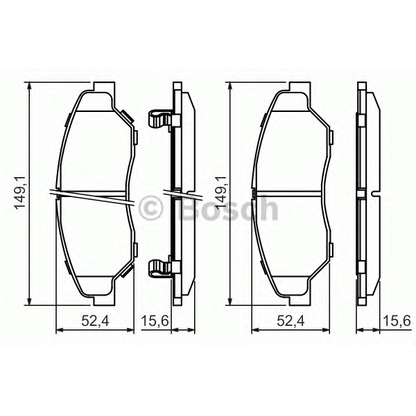 Photo Brake Pad Set, disc brake BOSCH 0986424696