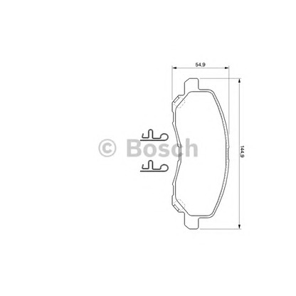 Photo Brake Pad Set, disc brake BOSCH 0986424716