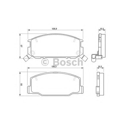 Photo Kit de plaquettes de frein, frein à disque BOSCH 0986424724