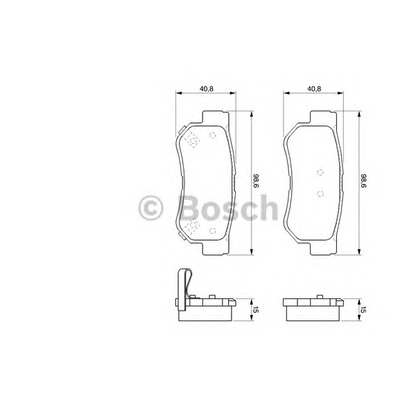 Photo Brake Pad Set, disc brake BOSCH 0986424728