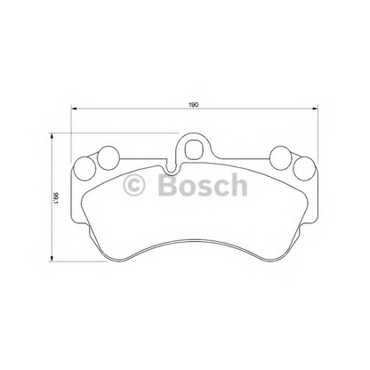 Photo Brake Pad Set, disc brake BOSCH 0986424740