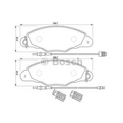 Foto Bremsbelagsatz, Scheibenbremse BOSCH 0986424746