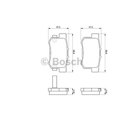 Photo Brake Pad Set, disc brake BOSCH 0986424771