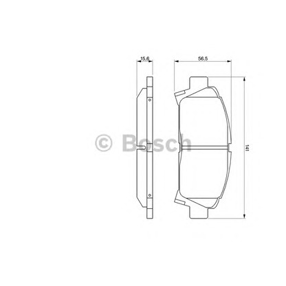 Photo Brake Pad Set, disc brake BOSCH 0986424799