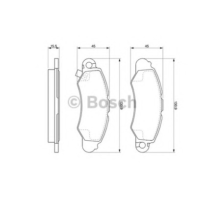 Фото Комплект тормозных колодок, дисковый тормоз BOSCH 0986424804