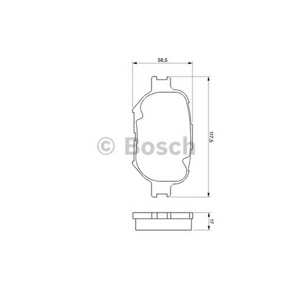 Photo Kit de plaquettes de frein, frein à disque BOSCH 0986424808