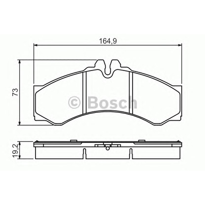 Photo Brake Pad Set, disc brake BOSCH 0986424832