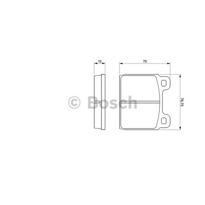 Photo Kit de plaquettes de frein, frein à disque BOSCH 0986460113