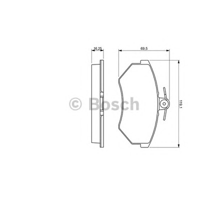 Фото Комплект тормозных колодок, дисковый тормоз BOSCH 0986460943