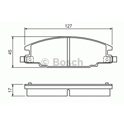 Photo Kit de plaquettes de frein, frein à disque BOSCH 0986460960