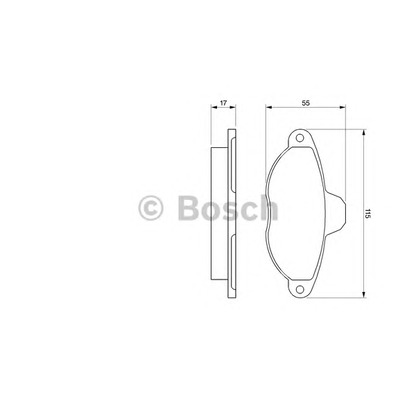 Photo Kit de plaquettes de frein, frein à disque BOSCH 0986460968