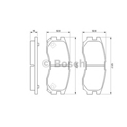 Photo Brake Pad Set, disc brake BOSCH 0986460979