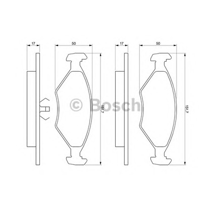 Foto Bremsbelagsatz, Scheibenbremse BOSCH 0986460986