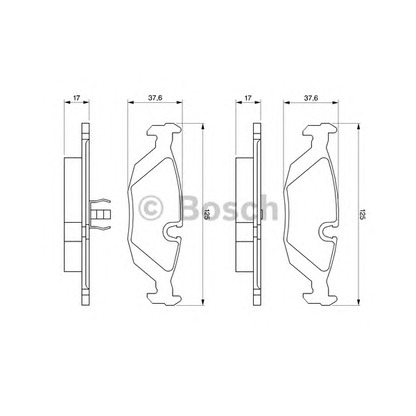 Photo Brake Pad Set, disc brake BOSCH 0986461111